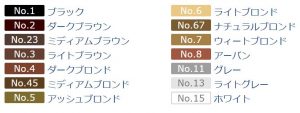 スーパーミリオンヘアー増毛にはビデオ以外にいろいろなカラーがあります