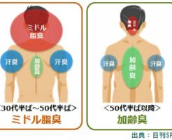 ミドル脂臭と加齢臭が頭を臭くする