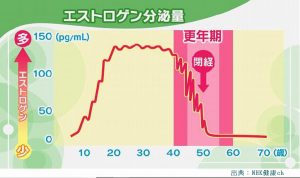 女性の薄毛の原因は更年期による血流の低下が関与している